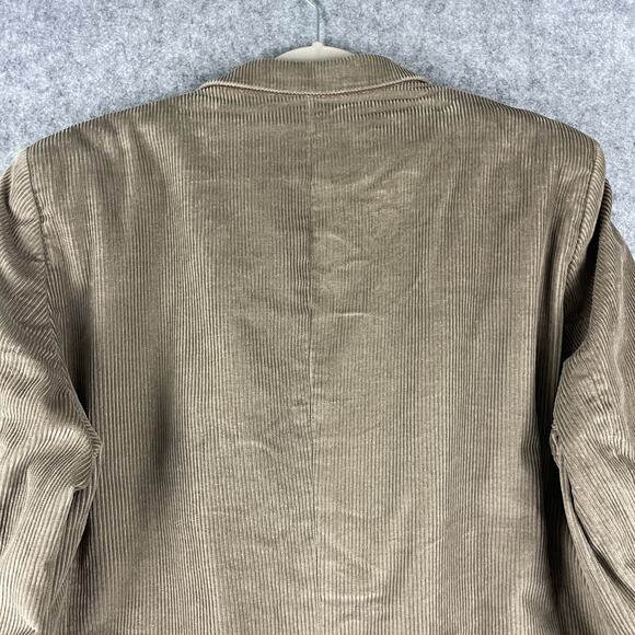 Joseph & Feiss Corduroy Blazer Sport Coat Mens 50R Beige Cotton 2 Button FLAW - Picture 12 of 16
